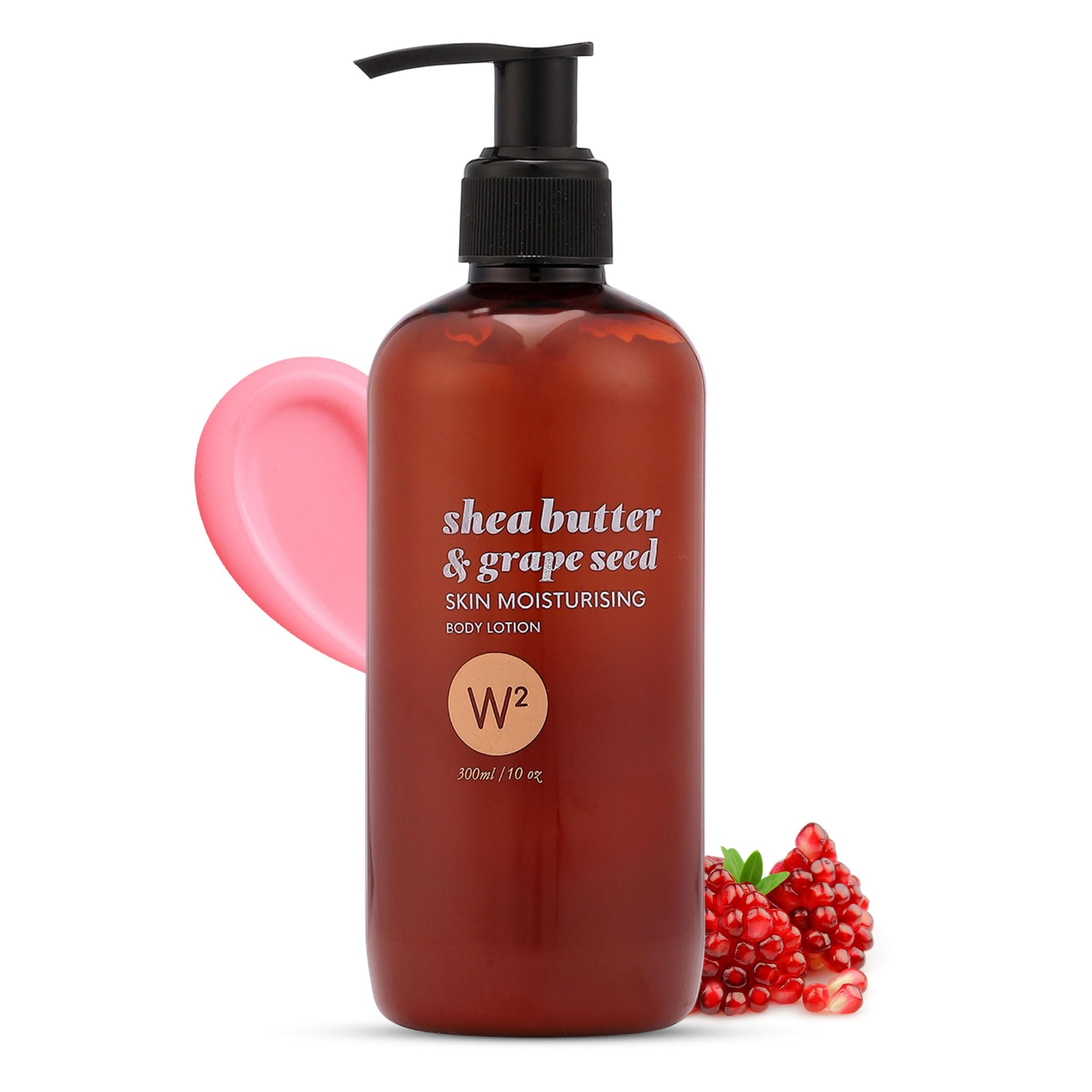 W2 Why Wait Shea Butter & Grape Seed Moisturising Body lotion | With Pomegranate, Shea Butter, Grape, Vitamin E, and Glycerine | Smooth and Healthy Skin (300ml Pack)-picture-13