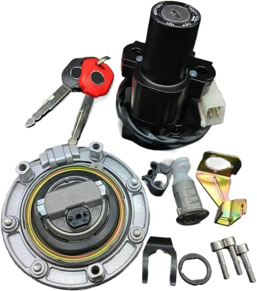 Ignition Switch Gas Cap Seat Key Lock Set Compatible with Deauville NT650V 98-05 NT700V 06-10 ST1300 Pan-European 03-11