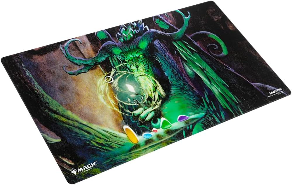 Magic: The Gathering Secrets of Strixhaven Shiny PLAYMAT | Gamegenic Premium 61x35cm Game Mat with Cushioning & Anti-Slip Back, Official MTG Accessory, Witherbloom the Balancer Design