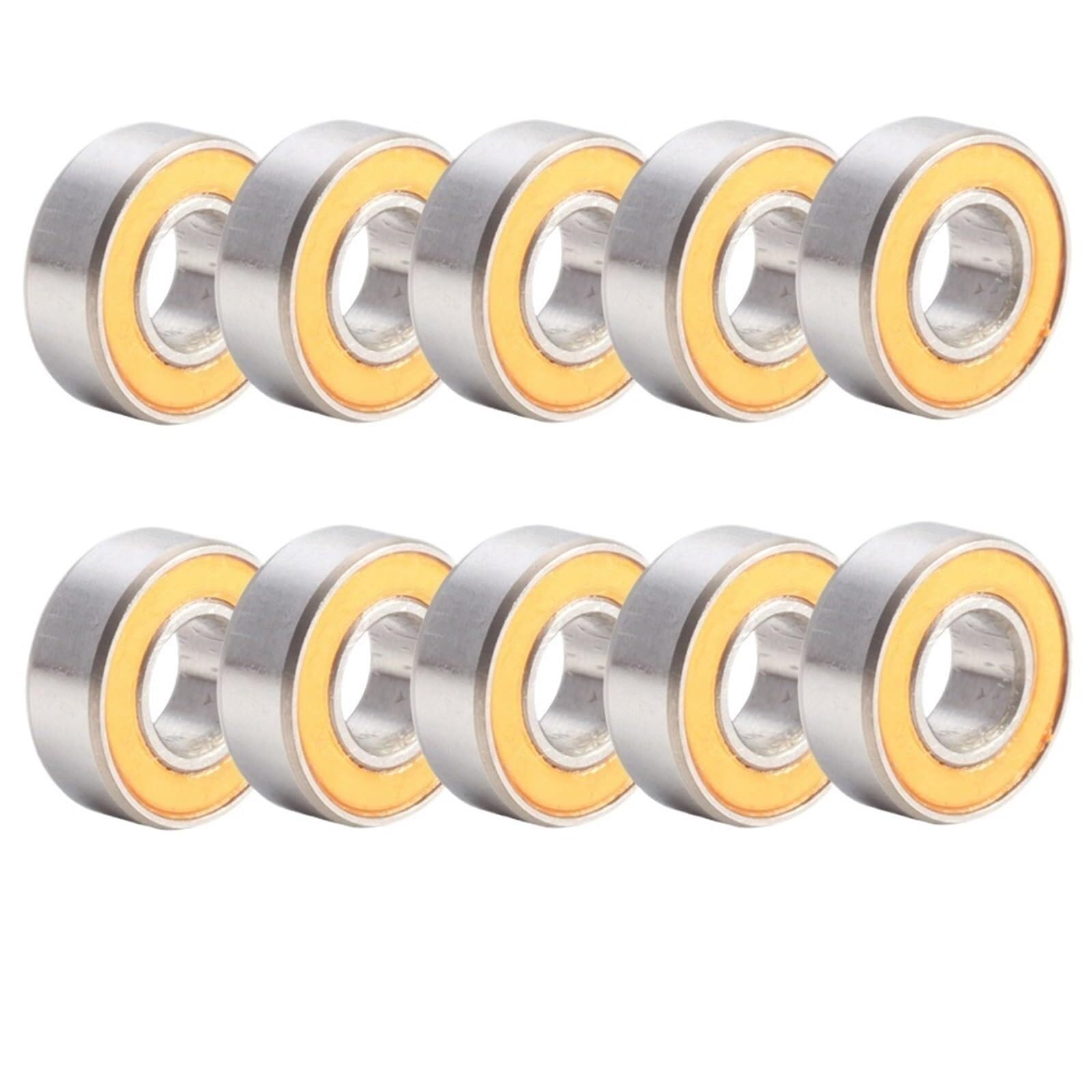 MR115RS łożysko 10 sztuk 5x11x4 mm ABEC-3 Hobby elektryczny zdalnie sterowany samochód ciężarówka MR115 RS 2RS łożyska kulkowe MR115-2RS pomarańczowe uszczelnione