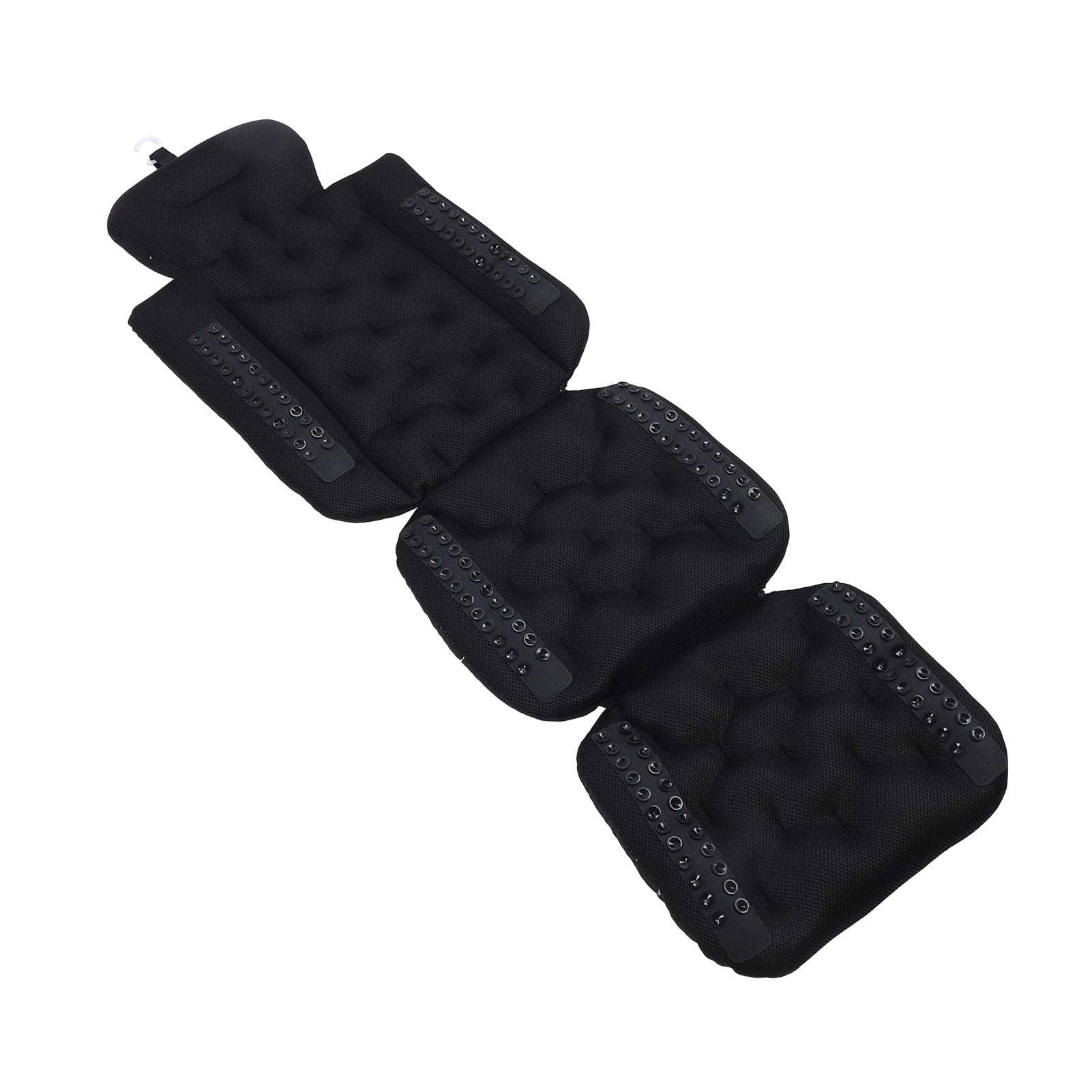 Luocute Cuscino da Bagno per Tutto il Corpo, Cuscino Ergonomico per Vasca con Base Antiscivolo e 6 Ventose, per Supporto Testa, Collo, Spalle e Schiena Nella Vasca Idromassaggio e in (BLACK)