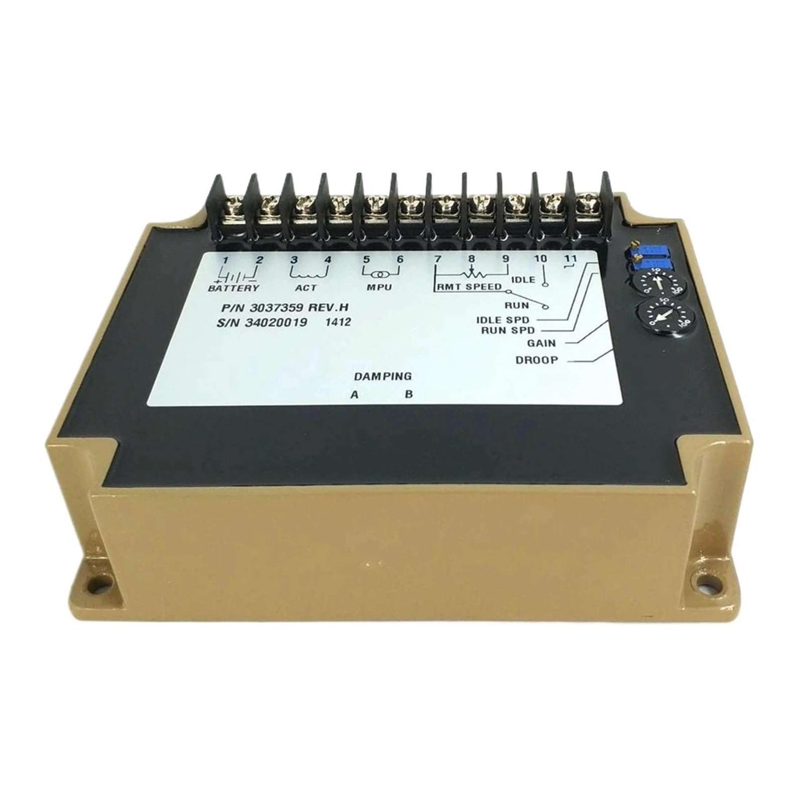 Jdilfunu 3044196 Engine Parts 3062322 3037359 4914090 4914091 Speed Controller Governor For Generator Set 1Pcs(3044196)
