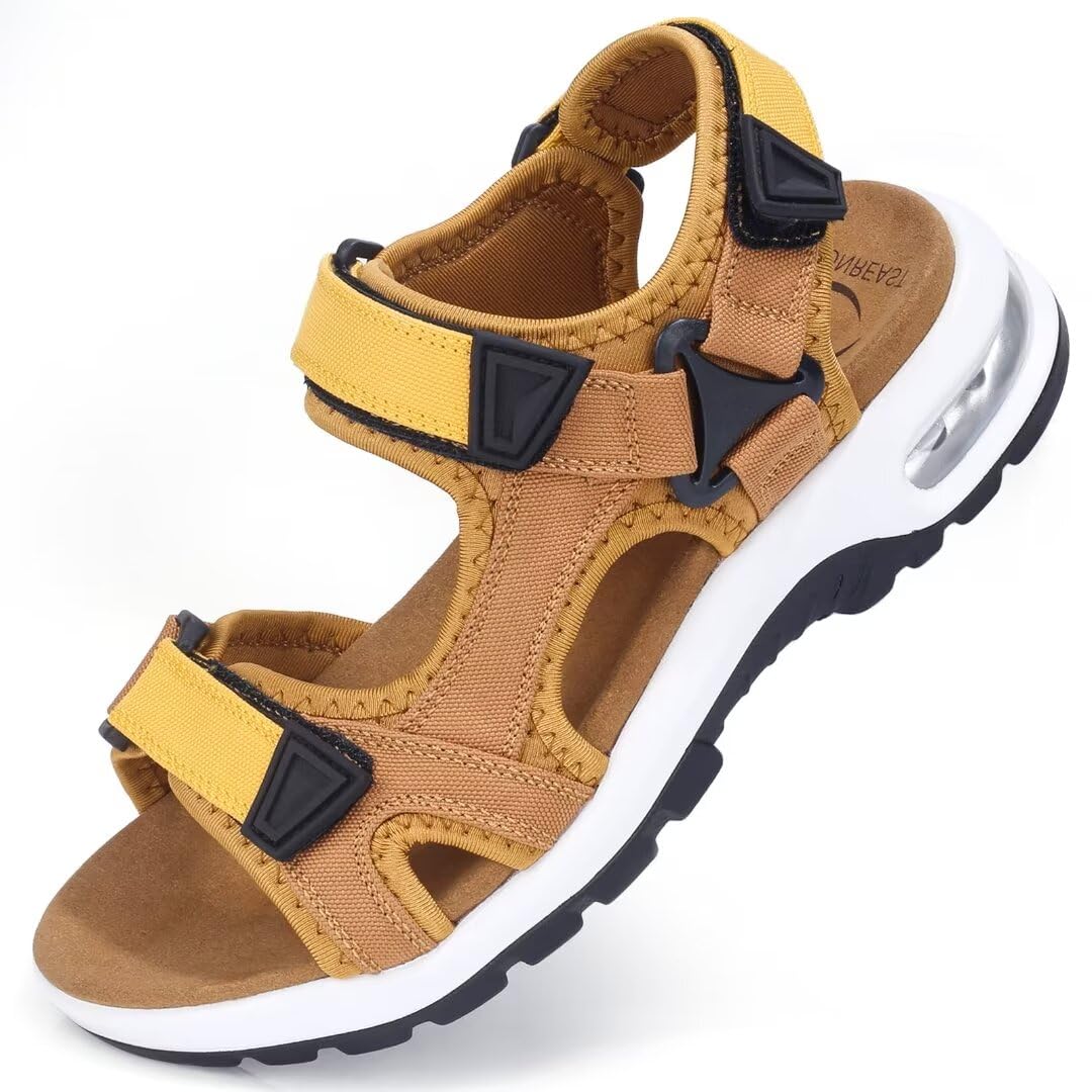 visionreast Mens Athletic Sandals Open Toe Hiking Outdoor Non-slip Sandals Air Cushion Sport Casual Beach Sandals