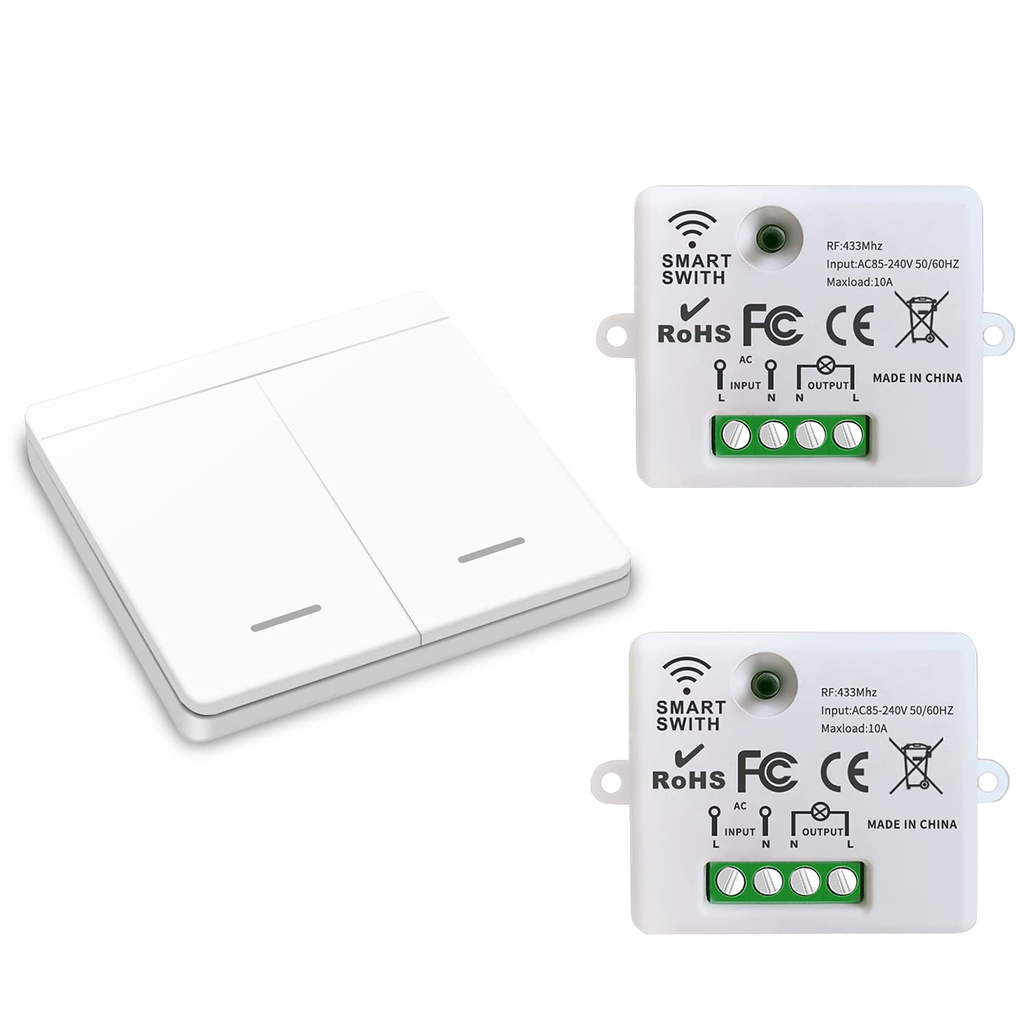 Diesercwireless Light Switch 86 Wall Panel Rf Safety Switch 10