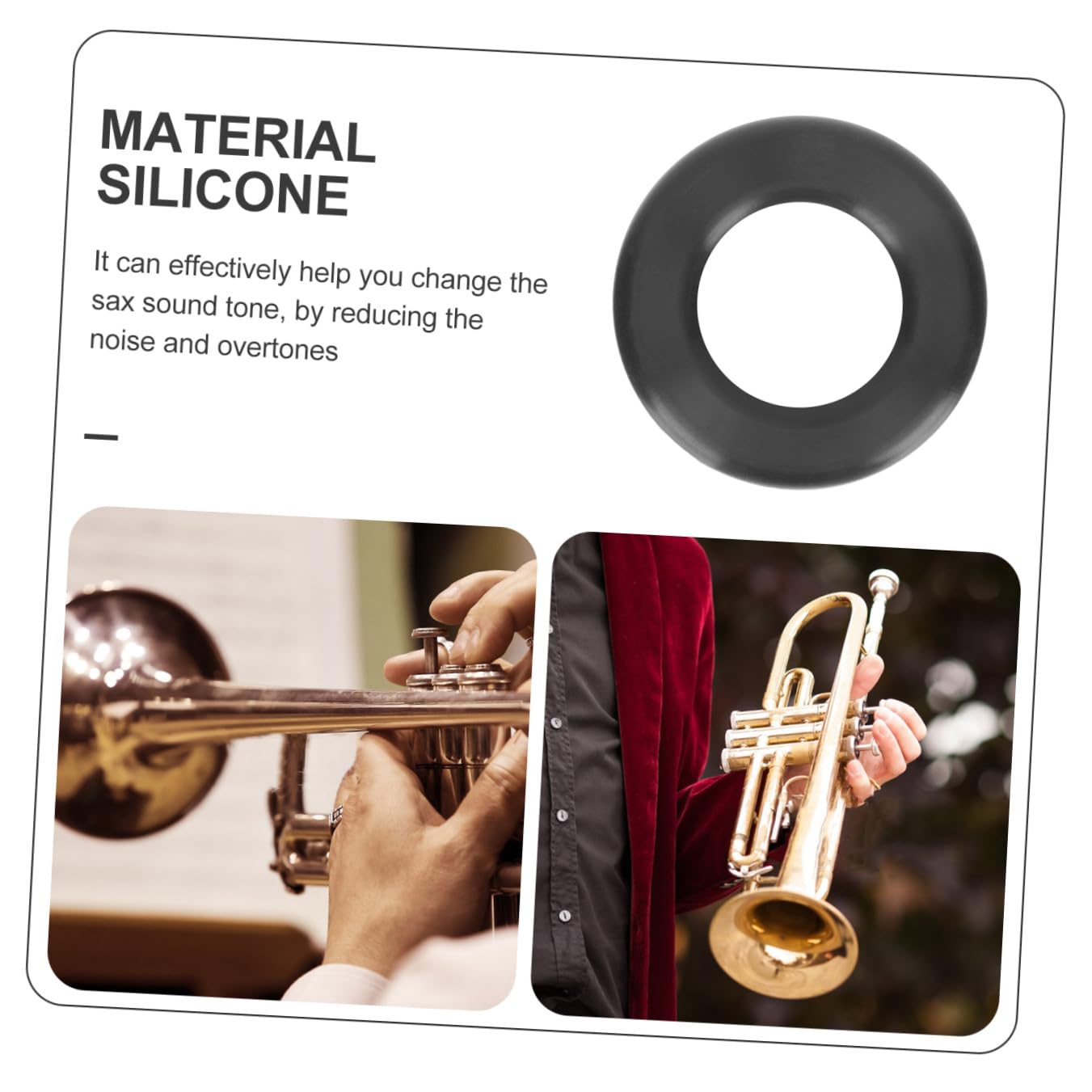 TOYANDONA 5pezzi Dampener Per Sassofono Silicone Mute Professionale Per Tenore Riduzione Rumore e Pratica Per Studenti e Appassionati Di Musica