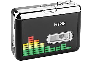 Portable Handheld Cassette Music Player for Transferring Cassettes to MP3