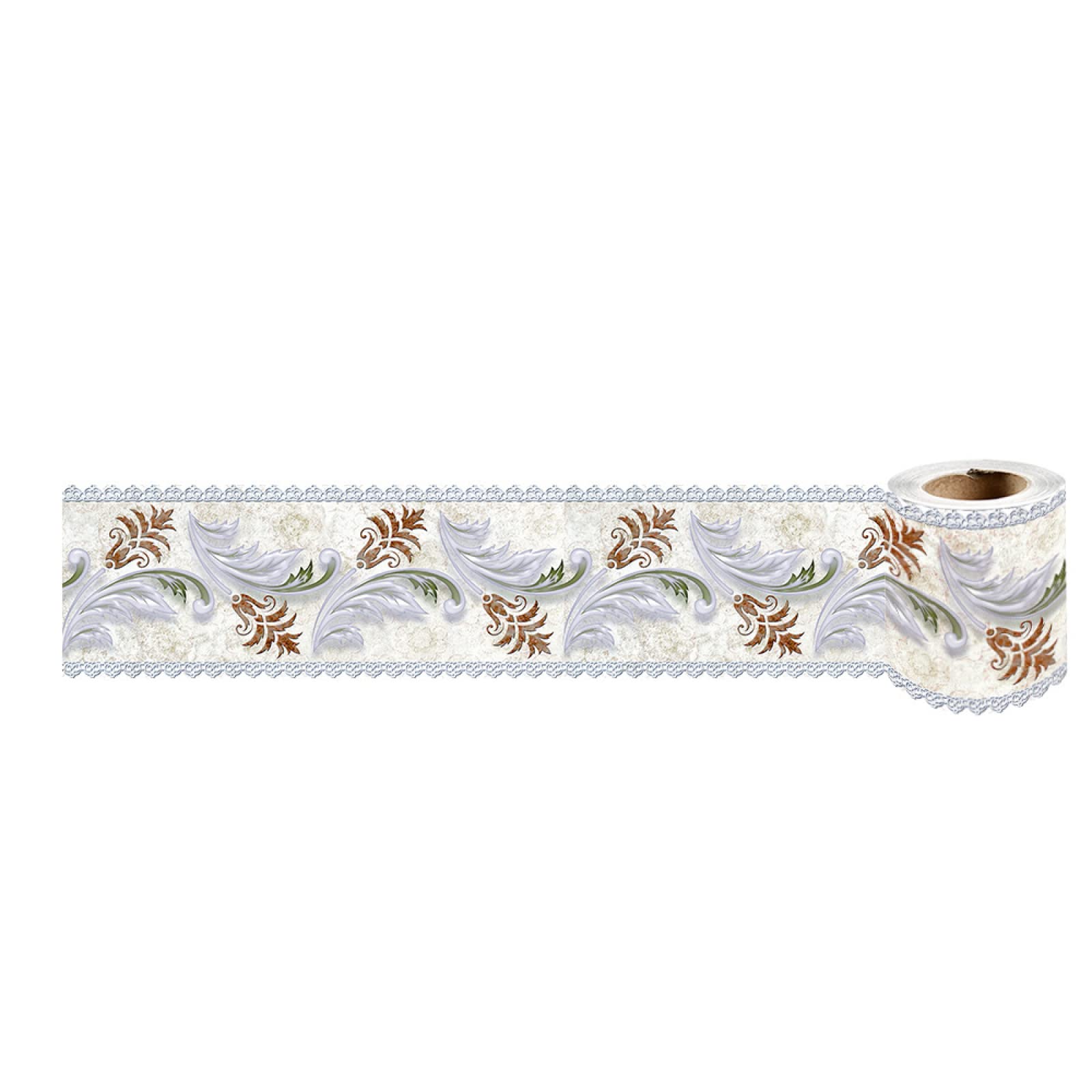 VisitRyl Wallpaper Border Peel and Stick wall Border Sticker Home Ceiling Decor Edge Strip Border for Bathroom Living Room Kitchen 07-Flower 10cm x 240cm
