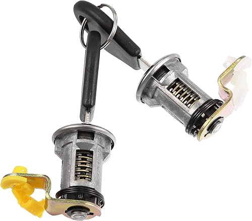 Miniatura 5 de X AUTOHAUX 1 par de cerraduras de puerta izquierda derecha con llave para Nissan Pickup 1984-1998 cilindro de bloqueo de puerta lateral del pasajero