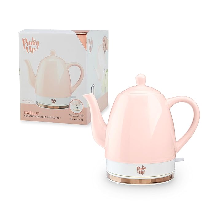 Buy Pinky Up Noelle 1.5 L Ceramic Electric Tea Kettle, Pink, Rose Gold