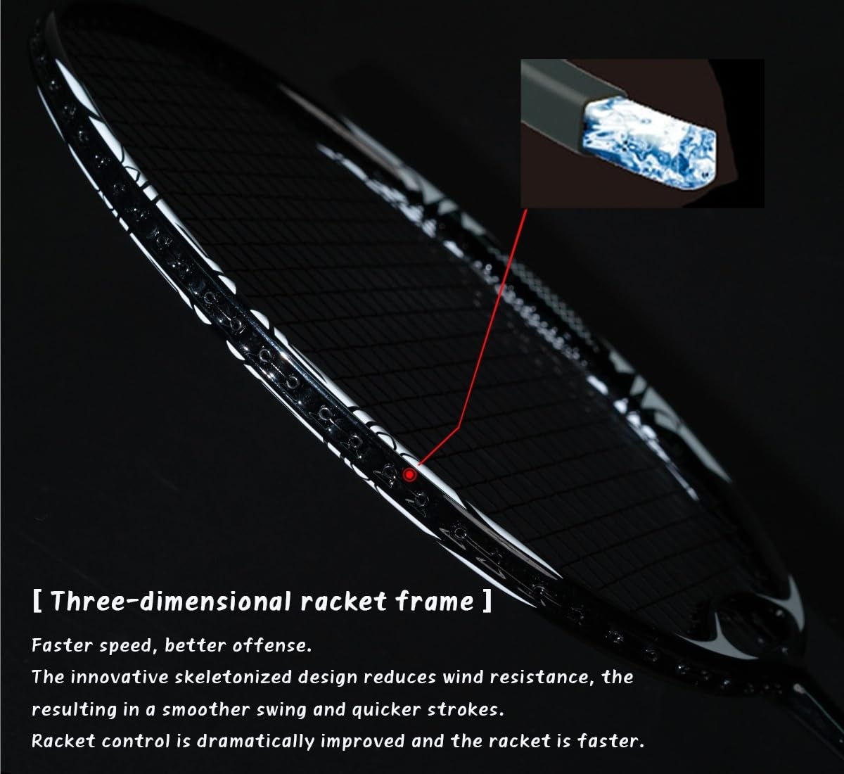 Badminton Set Racchetta da Badminton Orientale e Resistente, Peso Massimo 38 libbre, Racchetta Professionale in Fibra di Carbonio Titanio