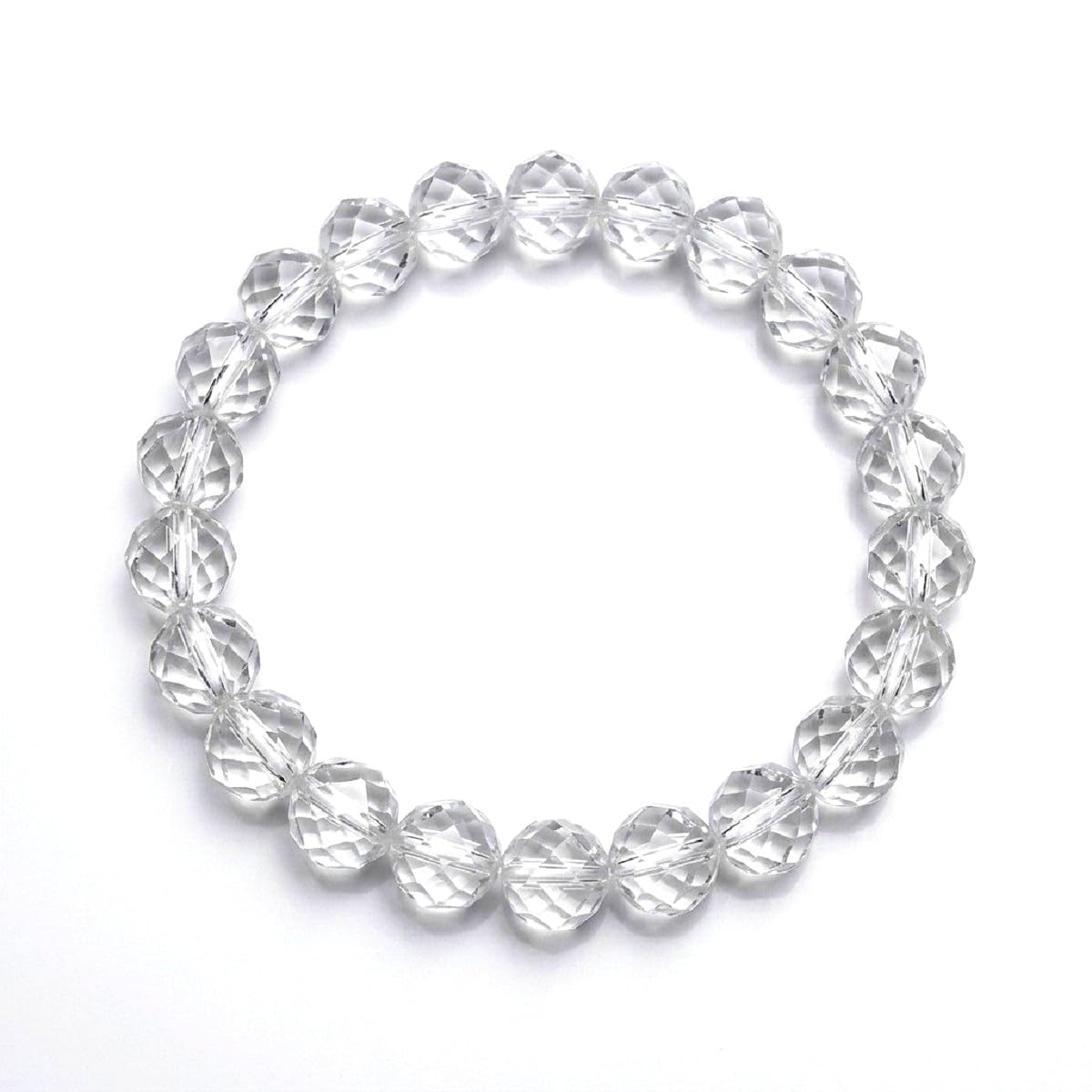 numeroastro Crystal Bracelet Diamond Cut Numerology Bracelet For Men & Women (8 MM)(1 Pc)