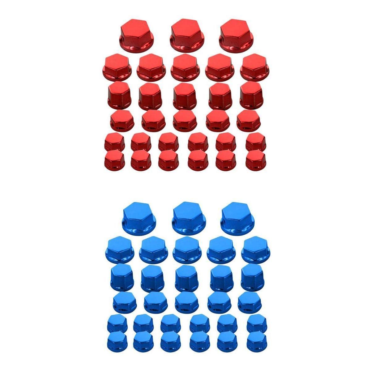 the style sutra 60 pieces motorbike motorcycle screw bolt cap cover |motors | parts & accessories | motorcycle parts |30pcs blue screw nut covers
