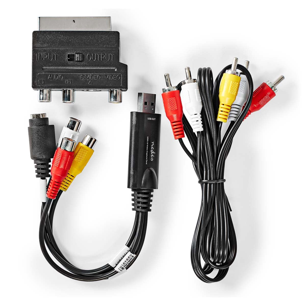 Nedis VGRRU101BK Grabber vidéo | USB 2.0 | 480p | Câble A/V/péritel