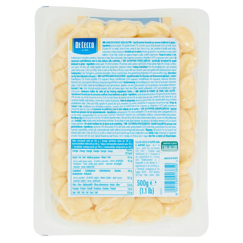 Italian Gourmet Gnocchi di patate glutenfreie Kartoffelnocken 15 x 400g