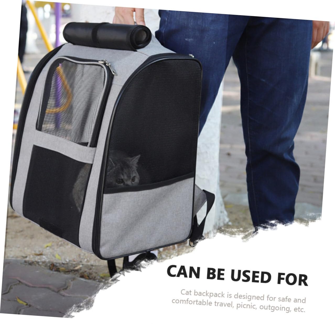 Artibetter Katzenrucksack Transport Mit Atmungsaktivem Netzgewebe Robuste Haustiertragetasche Aus Bequeme Katzen-Reisetasche Für Sightseeing Und Reisen