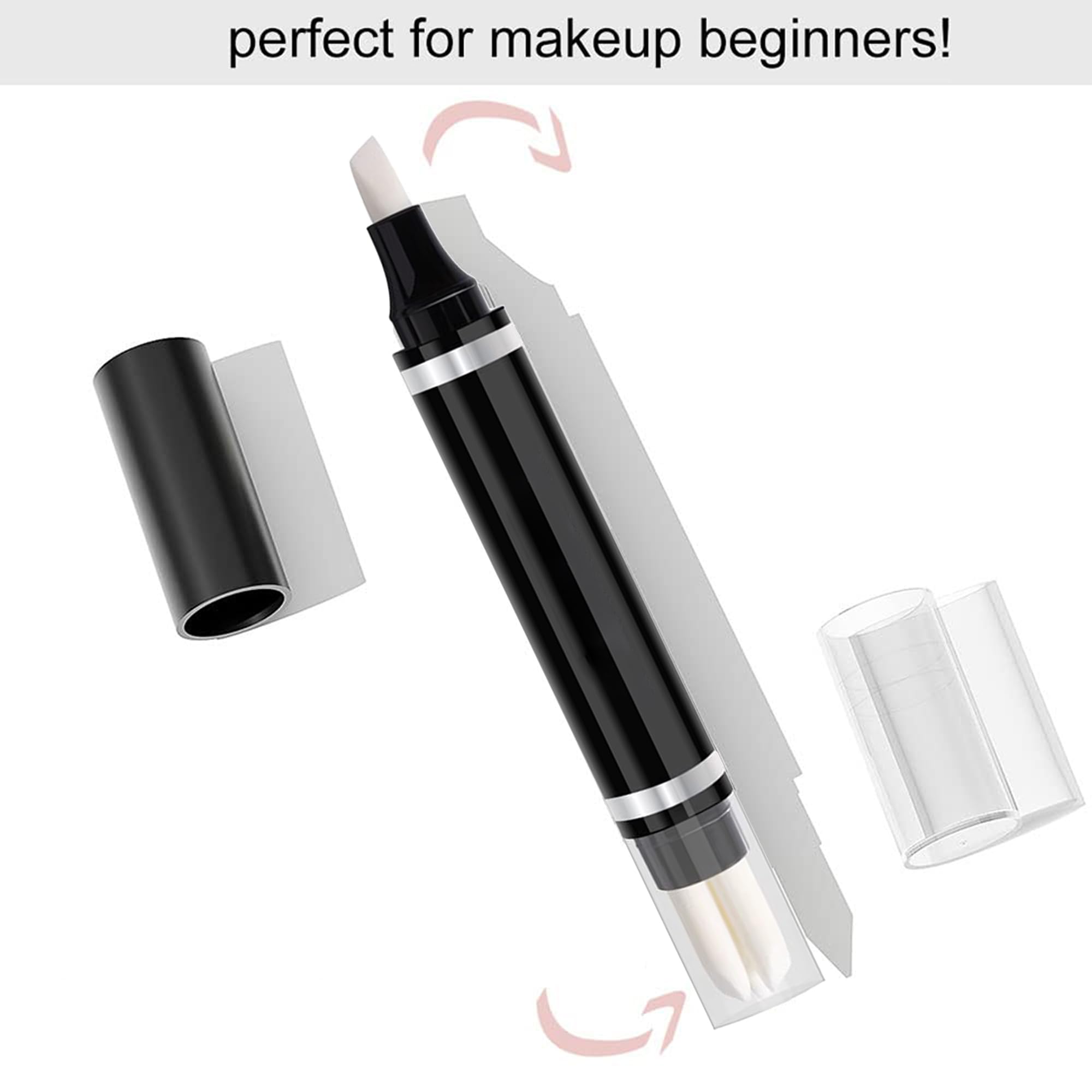 Lápiz removedor de maquillaje de ojos, corrector de ojos, removedor de lápiz, sin lavado, corrección rápida, delineador de ojos manchado, fácil de usar y fácil de usar y fácil de viajar, con 5