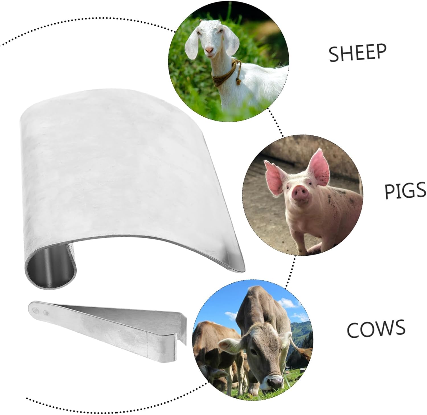 4 Sets Pig Butcher Hair Removal Shaving Hand Tools Metal Scraper Home Tools Manual Pig Hair Razor Kitchen Pig Hair Scraping Tool Hair Remover for Pig Animal Hair Shaver