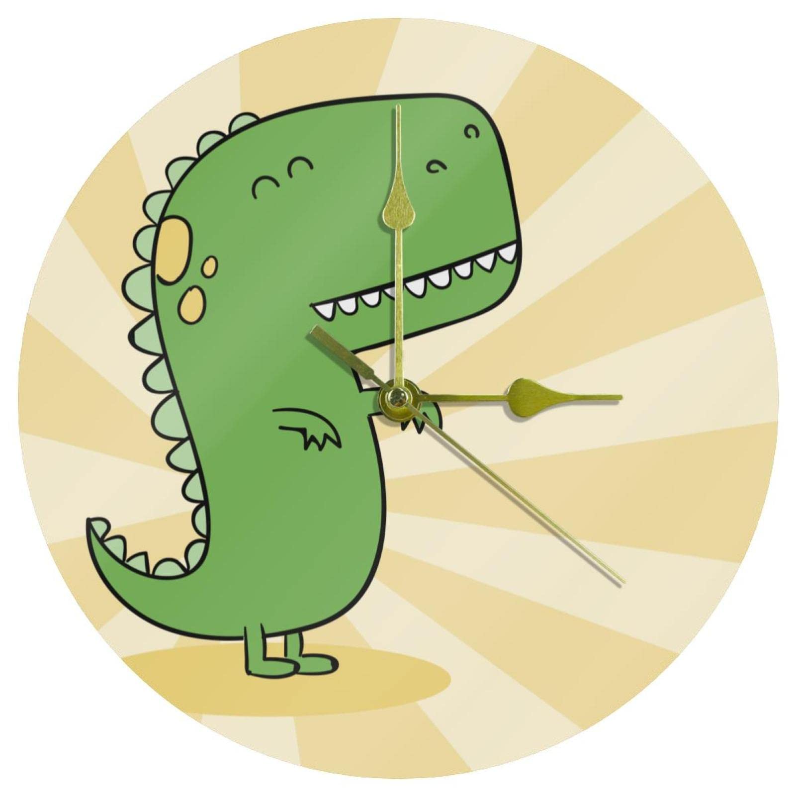 Horloge murale dinosaure en acrylique pour décorer une chambre enfant