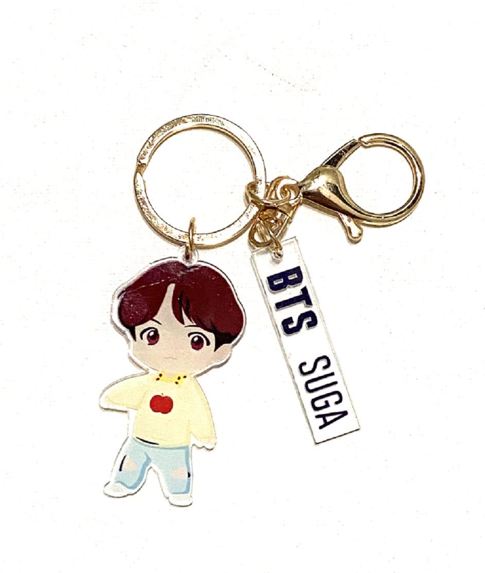 Buy BTS Character Acrylic Keychain with BTS Name Bar Army Goods Exclusive Bangtan Boys Figure