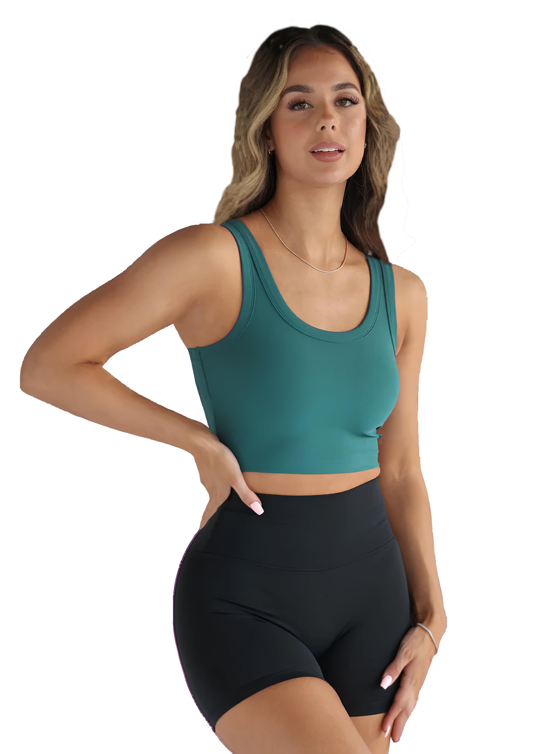 Women's & Girls Tank Tops | Round Neck Sleeveless Tank Top | Crop Tank Top-image-41