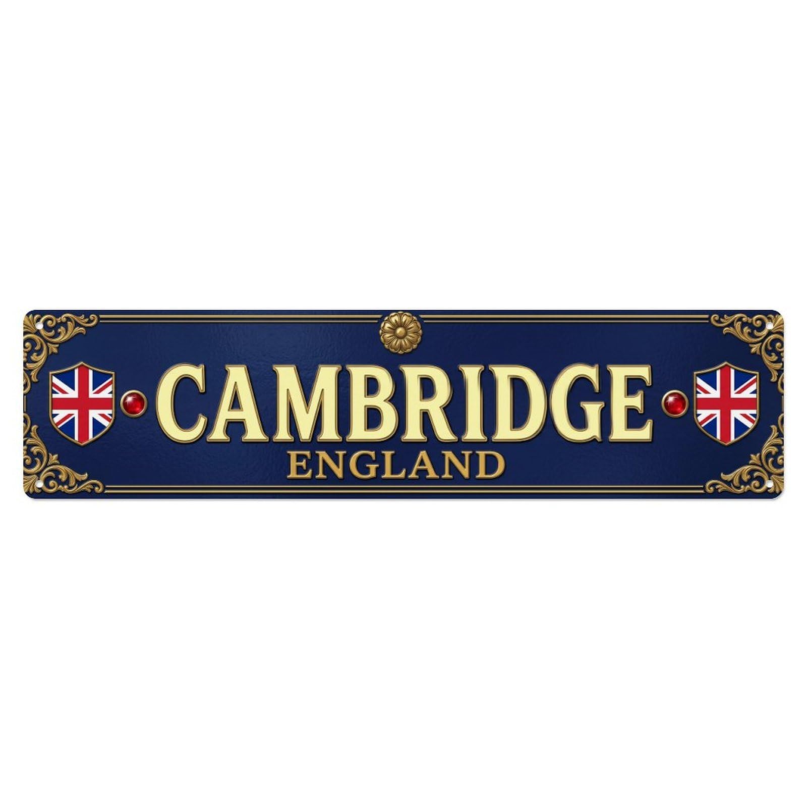 Cambridge England Vintage Metal Tin Sign