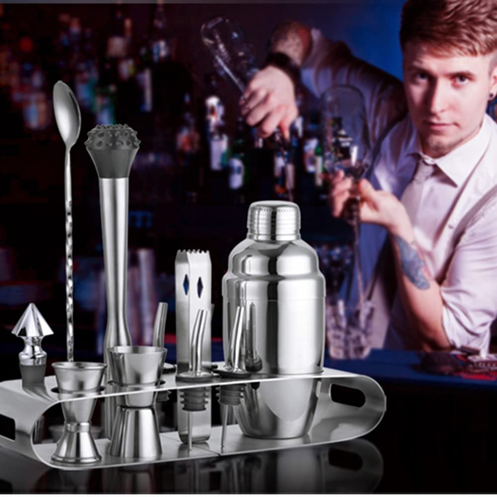 Povhhee Kit Shaker 12 Pièces Pour Barman - Set Complet Accessoires Bar En Acier Inoxydable