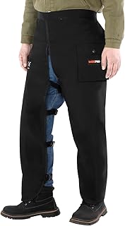 Universal Kettensägen-Sicherheitsleggings,Schnittschutz Chaps, Verstellbare Chainsaw Chaps Kettensägen-Schürze Schnittschutzhose für Männer/Frauen(Schwarz)