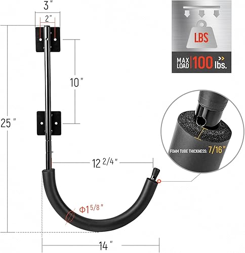 Miniatura 2 de AA Products - Perchero de almacenamiento para kayak, accesorios para kayak, accesorios de montaje en pared, ganchos para colgar en interiores y