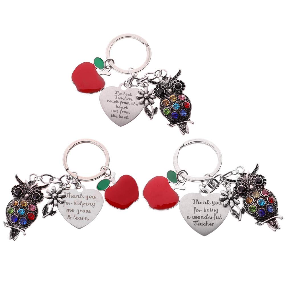 Teacher Appreciation Keychain - Stainless Steel, Laser Engraved "Ta Stands For Totally Amazing"