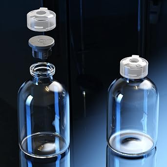 50ml Glass Bottle GlassVial Headspace vial with butyl stopper and Plastic Buckle 50ml 6pcs