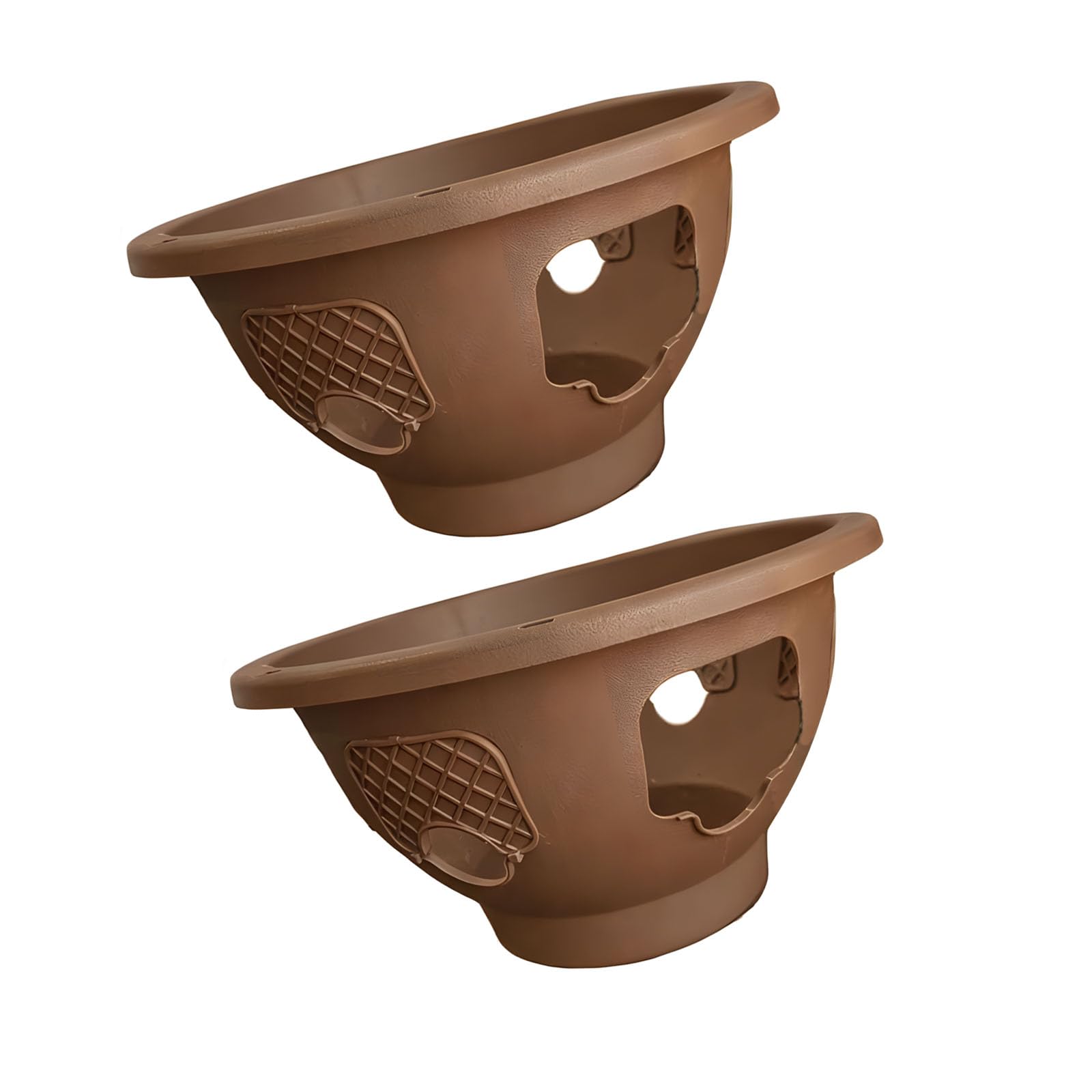 PANGBOER Hanging Flower Basket Featuring Side Planting Panels for Outdoor Decoration and Space Saving Wall Mounted Plant Holder