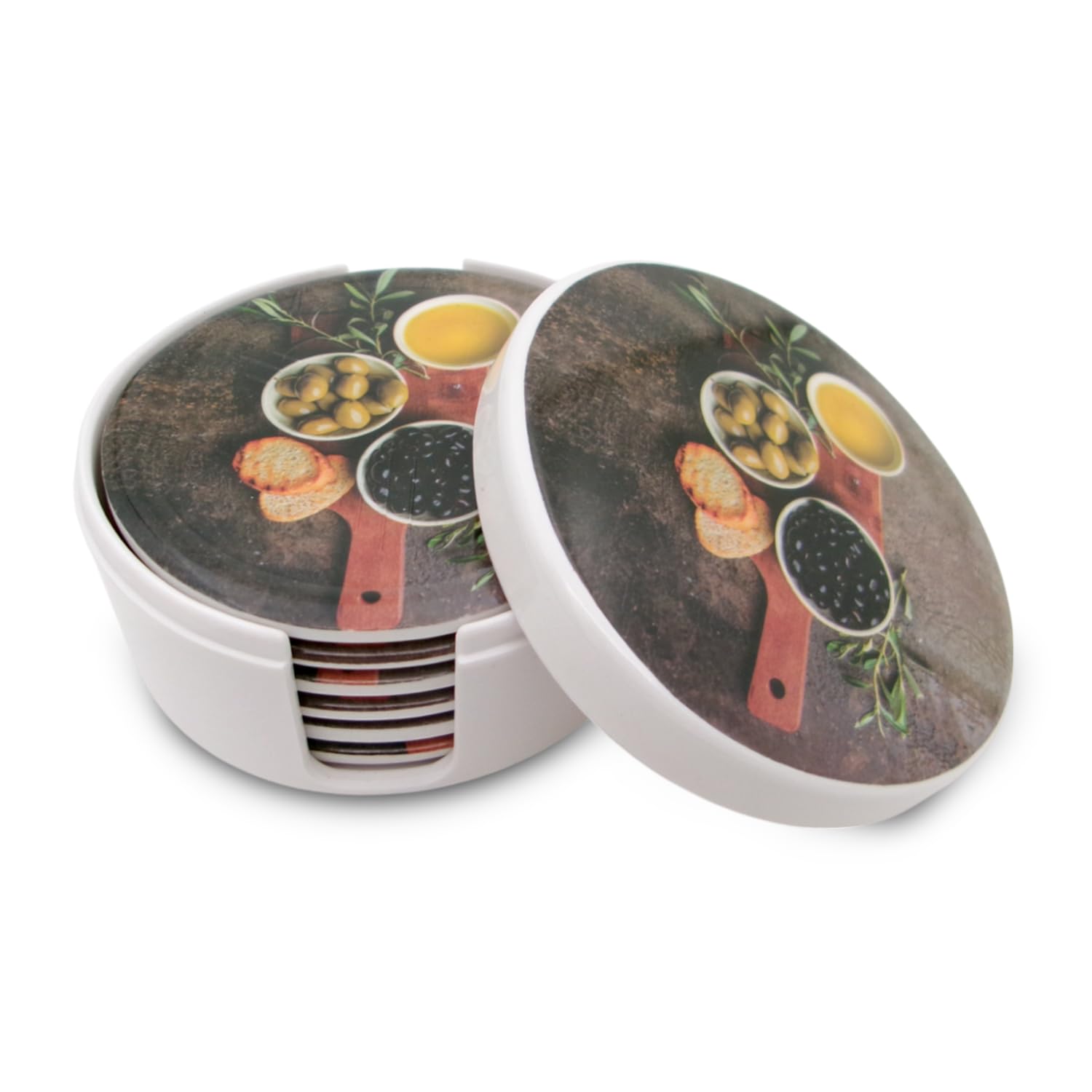 Superware | Food Grade Melamine | Coaster Set – Lavender Tea On White (8 Pcs.) | Serveware, Tableware, Stain Free, Glazed Finish — Amazon image 17