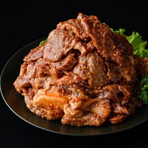 そうざい男しゃく(株式会社池延) 霜降り黒毛和牛 厚切り 不揃い 特製タレ漬カルビ 1kg 冷凍 小分け 焼肉