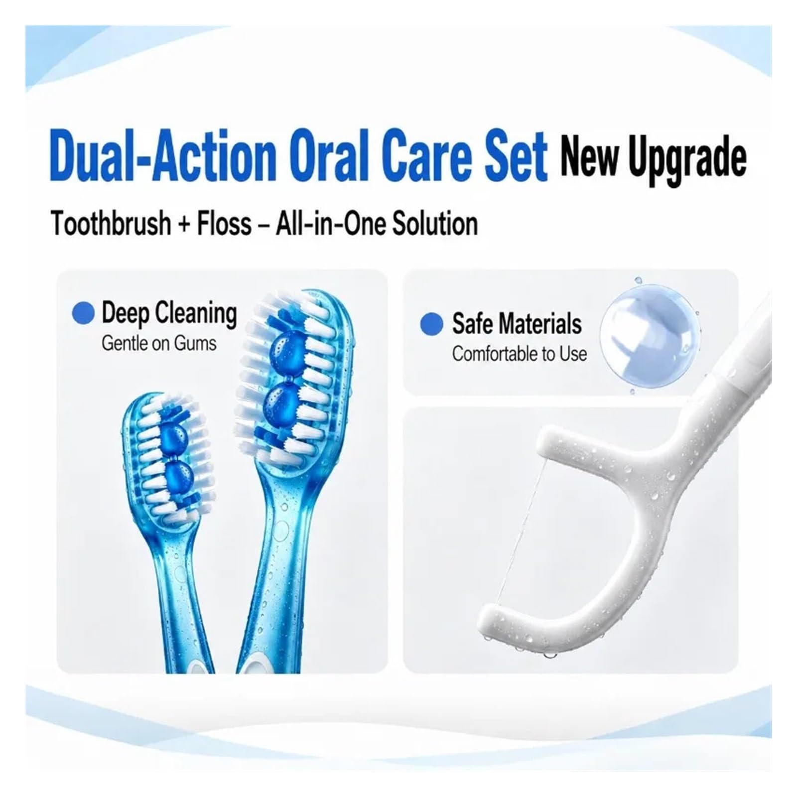 Cepillo dental desechable portátil con raspador lingual y perlas frescas | Limpieza profunda sin enjuague. Ideal para viajes, camping y oficina.(Mix 26 Pack)