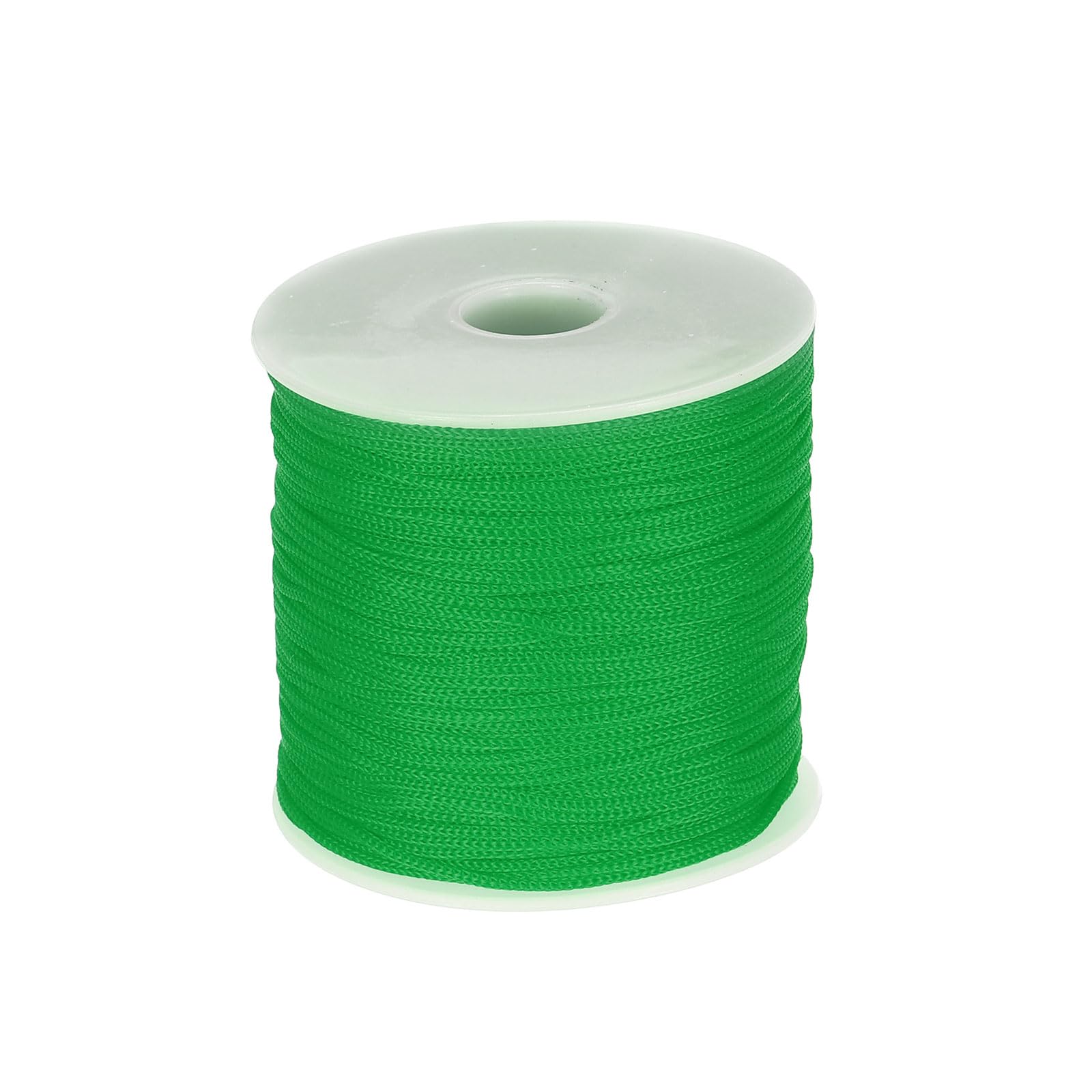 sourcing map 1mm Polypropylene Rope Braided Ropes, 100m Nylon Rope Hollow Utility Cord for Clothesline, Camping, Hiking, Outdoor, Green โ image 1