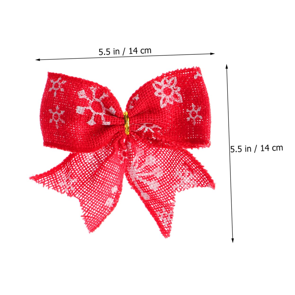 STOBOK 16piezas Lazos De Arpillera Diseño De para Decoración Navideña Adornos Rústicos para Árbol De Navidad y Festividades