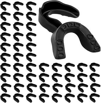 50 Pack Kids Youth Mouth Guard, Sports Mouth Guard Mouthpieces, Men and Women Teeth Mouth Protection for Basketball Boxing Hockey Lacrosse Athletic