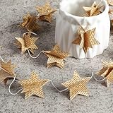 4 Pack Star Garland Recycled Books Vintage Pages Garland Newspaper Bunting Party Holiday Christmas Strand String Banner Wedding Decorate(Vintage)