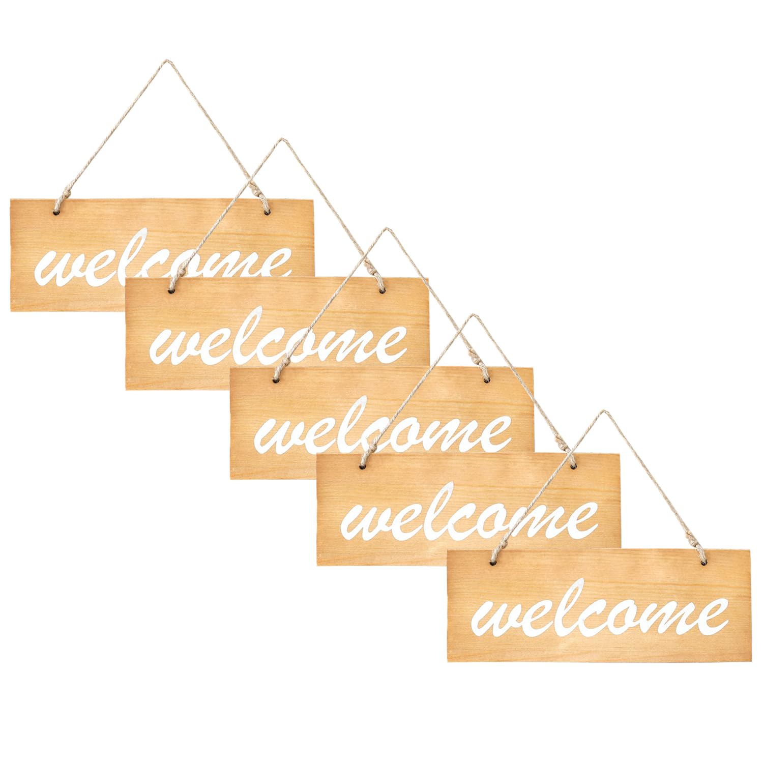 Kuber Industries Door Decor Panel|Wall Hanging Wooden Frame Board-Pack of 5 (Light Brown)-image-0