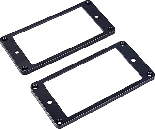 Banworks Humbucker Rings Plastic Flat Humbucker Pickup Covers 4x4mm Guitar Pickup Frame for Epiphone Les Paul LP Style Electric Guitars Pack of 2 JT/SYQG-18 Black