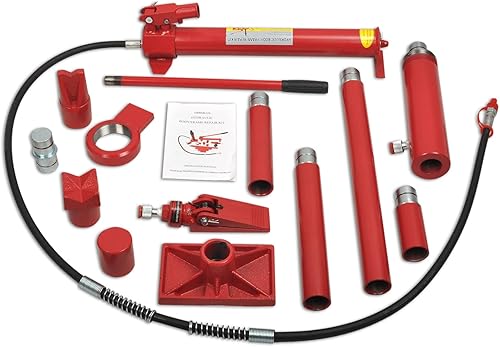 Miniatura 9 de Gato hidráulico de potencia Porta de 20 toneladas 2M (78.7 pulgadas) Kit de reparación de marco de carrocería de automóvil con bomba de aire para