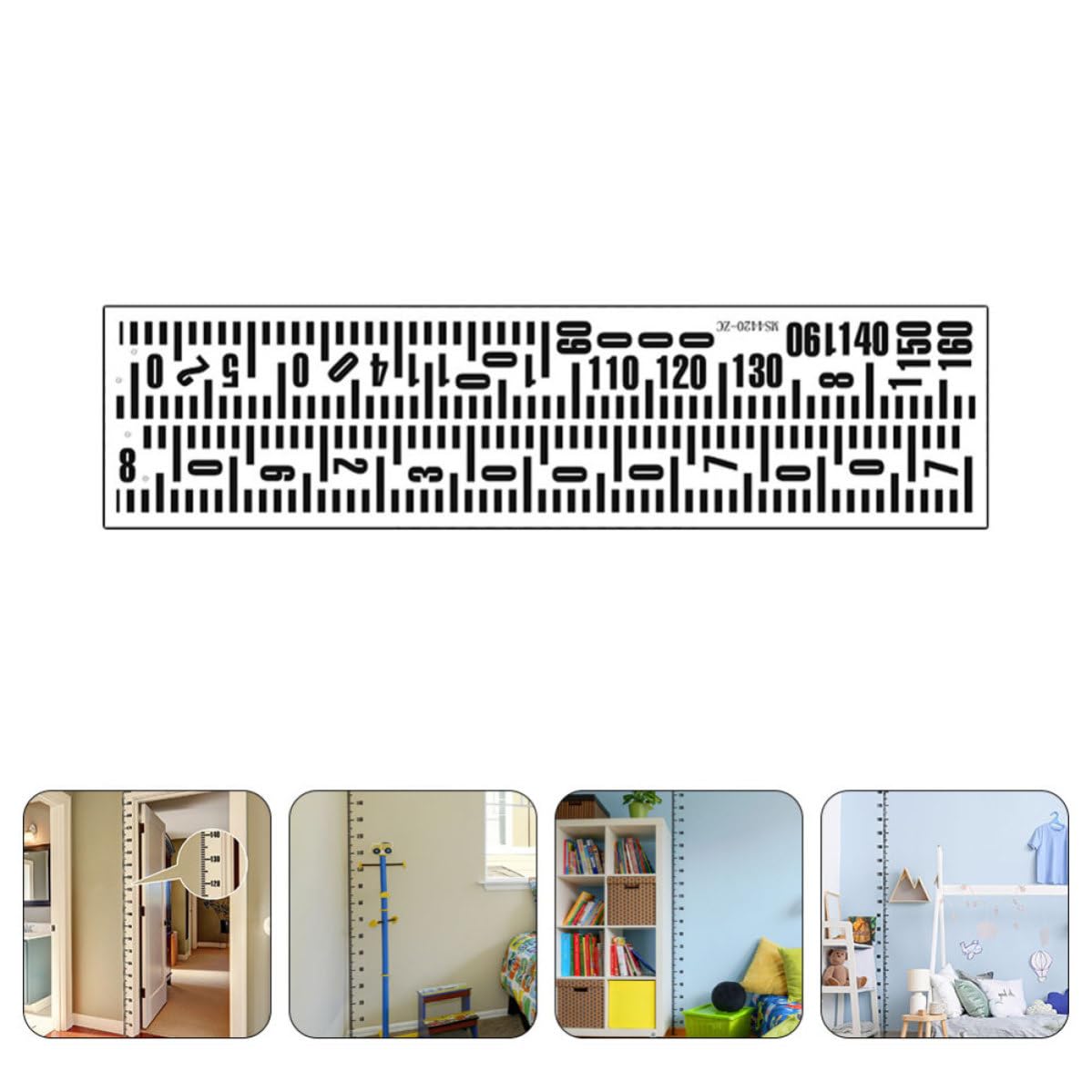 3 Sets Height Measurement Growth Chart Wall Hanging Ruler Stickers, Minimalist Black PVC Height Measuring Tool for Households and Kindergartens, Reusable and Versatile