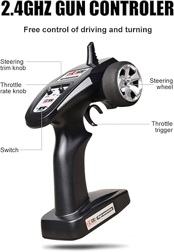 Miniatura 9 de GoolRC 1/12 RC Crawler, 2.4GHz RC Truck 4WD todo terreno vehículos de carreras todoterreno con luz LED, impermeable, RC Rock Crawler Car Hobby Grade