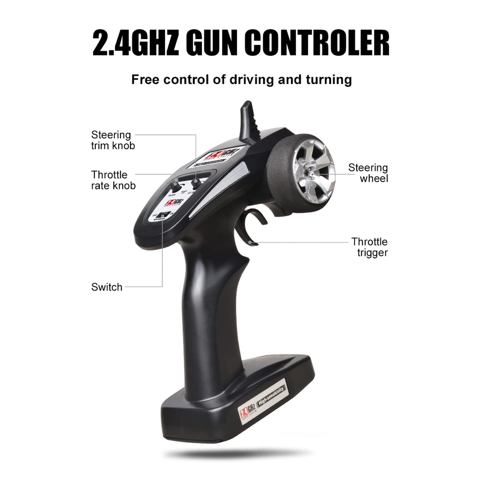 GoolRC 1/12 RC Crawler, 2.4GHz RC Truck 4WD All Terrain Off-Road Racing Vehicles with led Light, Waterproof RC Rock Crawler Car Hobby Grade Toys for Adults (Black)