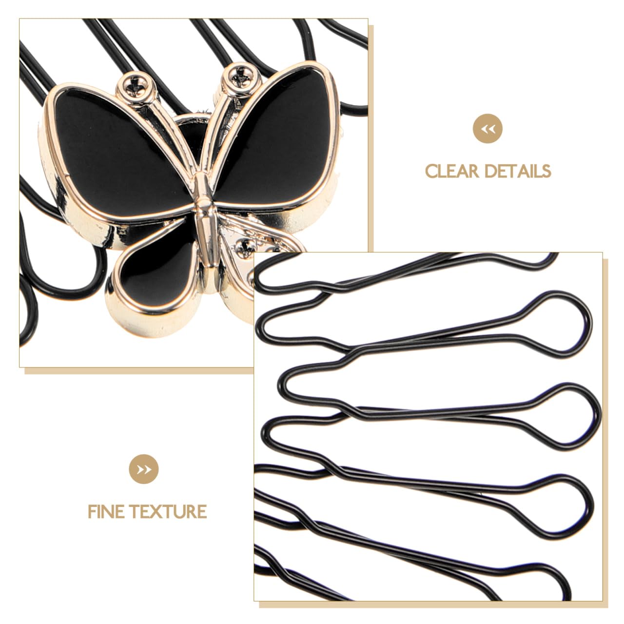 Beavorty U Shape Hair Finishing Fixer Comb 3 Pack Lightweight Invisible Hair Clips for Women Bangs and Updos Styling Accessories 7.87 Inch