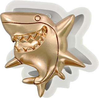 Lingzhi Ocean Shark Fondant Silicone Molds for Marine Theme Cake Decoration Cupcake Topper Chocolate Candy Sugar Craft Gum Paste Polymer Clay