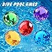 SWIMEE 5pcs Extra Large Diving Gems, 60mm Large Diamond Toys, Acrylic Gemstones, Colorful Pirate Treasure for Kids Underwater Gemstone Swimming Training Gift Water Toys