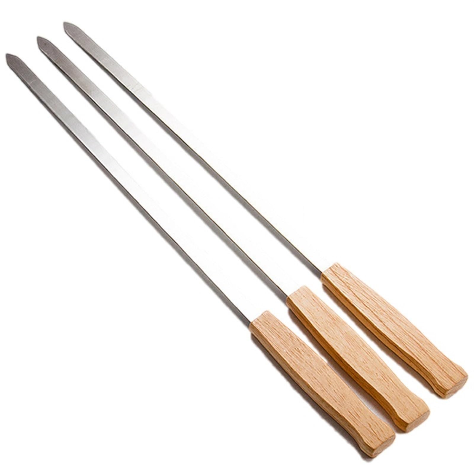 Brochetas de kebab, 8 piezas de acero inoxidable for barbacoa, reutilizables, gruesas, for asar carne,Brochetas para barbacoa