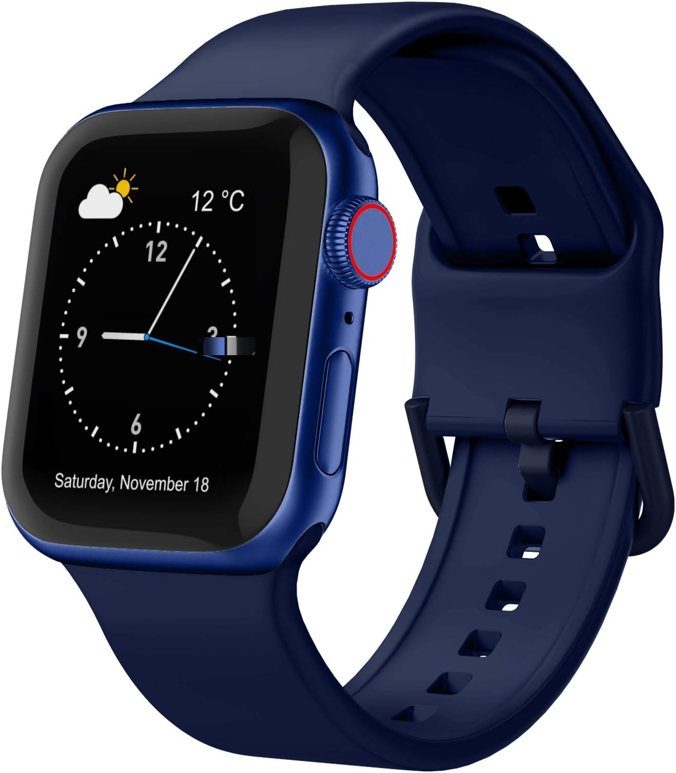 Sport Band Compatible with Apple Watch Bands 49mm 46mm 45mm 44mm 42mm 41mm 40mm 38mm, Soft Silicone Replacement Strap with Classic Clasp for iWatch Series 11 10 9 8 7 6 5 4 3 2 1 SE Ultra Women Men