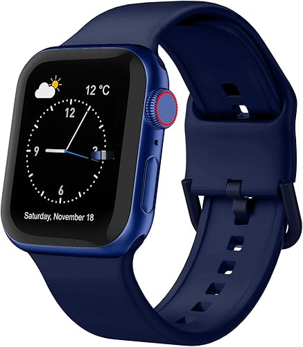 Miniatura 12 de Correa deportiva para Apple Watch, 49, 46, 45, 44, 42, 41, 40 y 38 mm, correa de silicona suave, cierre clásico, reemplazo para iWatch Series 11